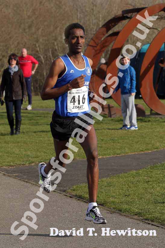 Weynay Ghebresilasie (Sunderland Harriers) fastest time of the day during the Royal Signal Relays.